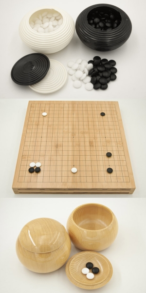 50 mm Bamboo Board, printed / Yunzi Stones / Shinkaya Bowls